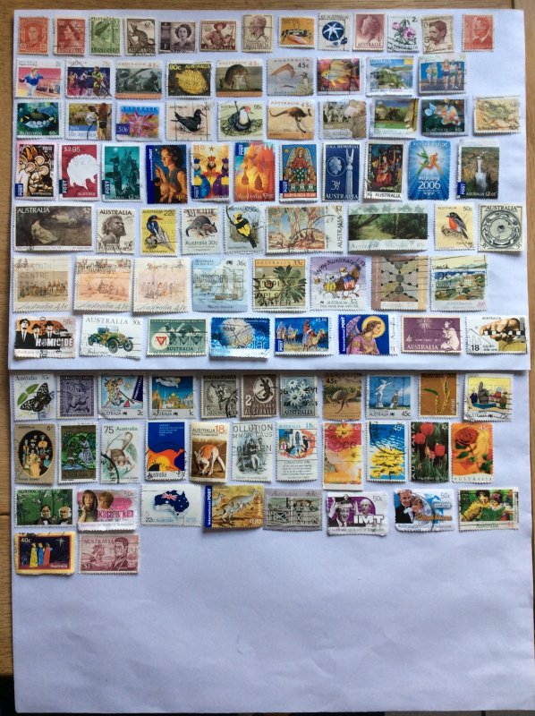 Australia 100 stamps - Lot D