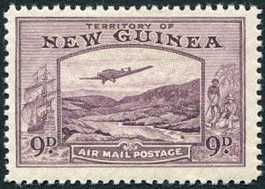 New Guinea 1939 9d violet SG220 unused