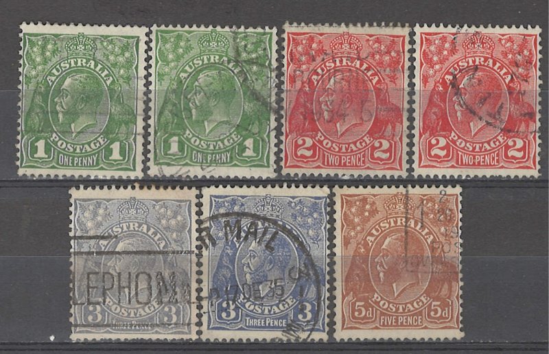 COLLECTION LOT # 4871 AUSTRALIA 7 STAMPS 1926+ CV+$15