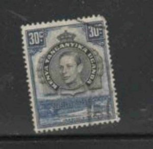 KENYA,UGANDA&TANZANIA #76 1942 30c KING GEORGE VI & LION F-VF USED