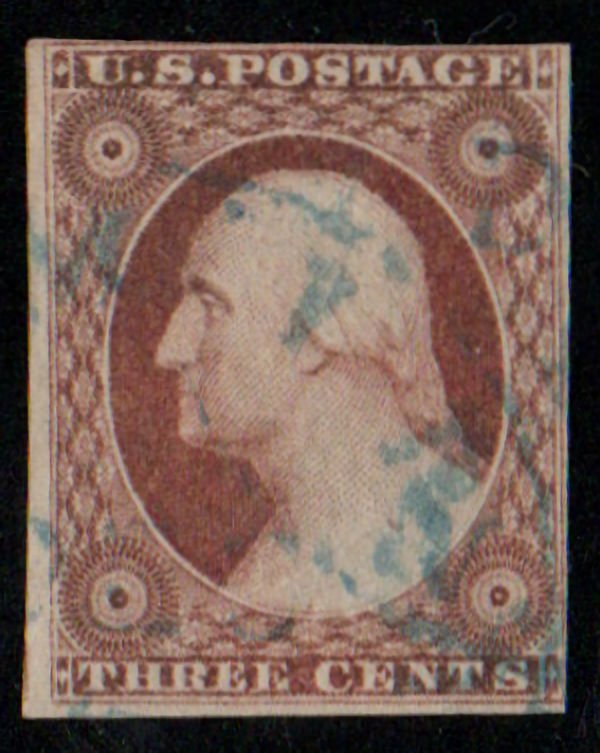 USA #11 VF/XF, blue cancel, neat stamp! CHOICE! Retail $18