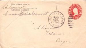 United States U.S. R.P.O.'s Linc. & Falls City 1915 934-J-1  Postal Stationar...