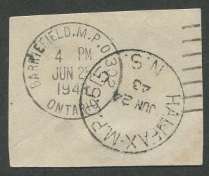 CANADIAN MILITARY POST OFFICE CANCEL M.P.O. 302, M.P.O. 615