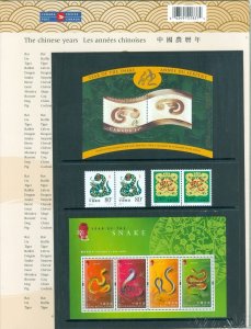 Canada. 2001  China Year Of The Snake. Canada Post Presentation Pack. Sealed