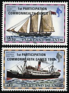 FALKLAND ISLANDS Sc 352-53 VF/MNH - 1982 1st Participation Commonwealth Games