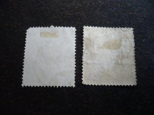 Stamps - Australia - Scott# 24, 27a - Used Part Set of 2 Stamps