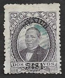 SD)1882 MEXICO BENITO JUAREZ 2C SCT 124, WITH MEXICO DISTRICT, WITH BARREL