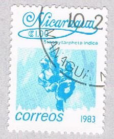 Nicaragua Flower blue 1 - pickastamp (AP109006)