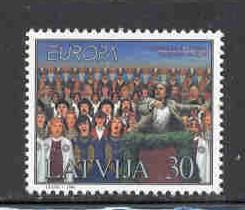 Latvia Sc 463 1998 Europa Song Festival stamp