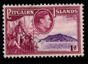 PITCAIRN ISLANDS SG2 1940 1d MAUVE & MAGENTA USED
