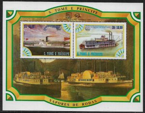 St Thomas & Prince Is #756f MNH S/Sheet - Ships