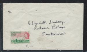 ANTIGUA  (P12103B) QEII 10C ON INTERISLAND COVER TO MONTSERRAT