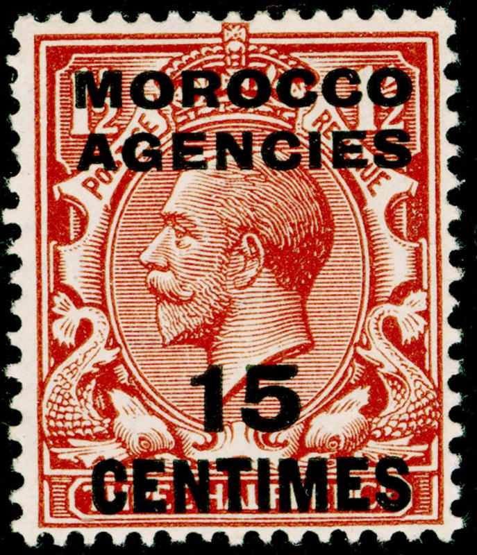 MOROCCO AGENCIES SG204, 15c on 1½d red-brown, LH MINT.