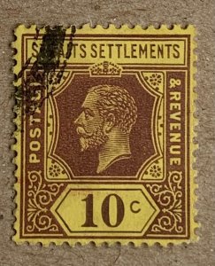 Straits Settlements 1925 KGV 10c with die I. Scott 191a, CV $14.00. SG 231ba?