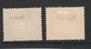 Bechuanaland x 2 MH Post Due (GB 0.5d & 1d overprinted)