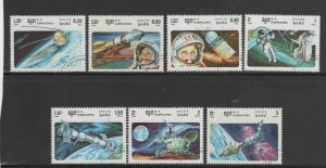 CAMBODIA #575-581  1985 SOVIET SPACE ACHIEVMENTS    MINT  VF NH O.G  CTO