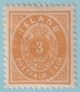 ICELAND 21  MINT HINGED OG * PERF 13 SMALL 3 - NO FAULTS VERY FINE! - RXF