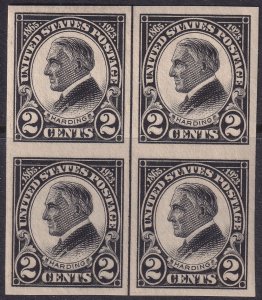 #611 Mint OG, VF, Block of 4 (CV $18) (CV $4.5 - ID45452) - Joseph Luft