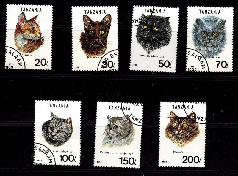 1993 Tanzania Dogs & 1992 Cats Dar Es Salaam CTO