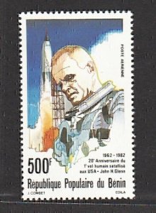 BENIN 1982 Airmail, 20th Annvi. of John Glenn's Flight (1v Cpt) MNH CV$9