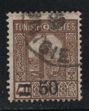 Tunis Tunisia Scott 121 Used surcharged  stamp