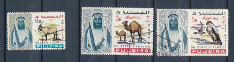Fujeira official 1965 Scott O2, CO3-CO4 CTO -Sheik Hamad & Animals