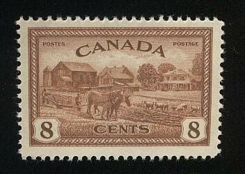   CANADA 1946, 8c KG Peace issue M-XF-NH # 268