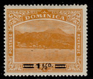 DOMINICA GV SG60, 1½d on 2½d orange, M MINT. Cat £11.