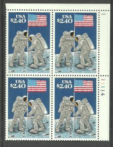 #2419 Moon Landing Plate Block Mint NH