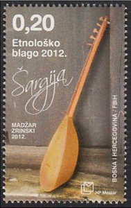 Bosnia HP Mostar 2012 ☀ Folk Music Instrument Sargija 1v set ☀ MNH**