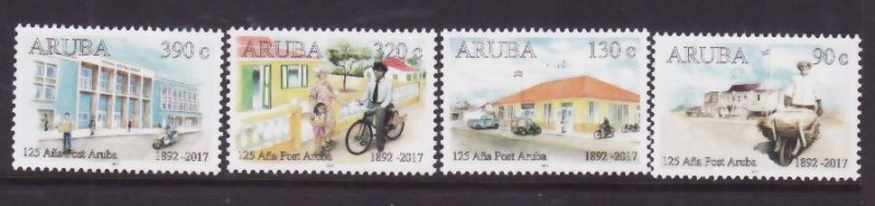 Aruba-Sc#558-61- id5-unused NH set-Postal Services-2017-