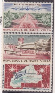 Upper Volta #C1-3 MH complete air mails