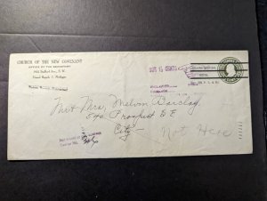 1947 USA Cover Grand Rapids MI Local Use Return to Sender Church of New Covenant