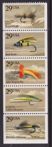 US 2549a Fishing Flies MNH VF