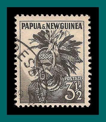 Papua New Guinea 1958 Headdress, used  139,SG6a