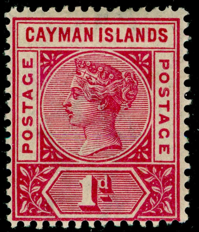 CAYMAN ISLANDS SG2a, 1d pale carmine, LH MINT. Cat £14.