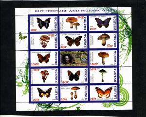 Rwanda 2009 Butterflies Baden Powell (14v) Perforated mnh.vf