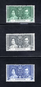 Gibraltar #104-6  VF, Unused, Coronation Issue, CV $2.25 .....  2440325