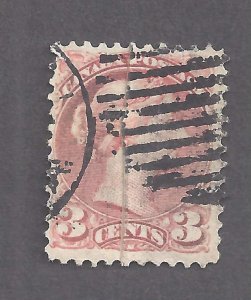 Canada 3c SMALL QUEEN PRE-PRINT FOLD USED BS22131