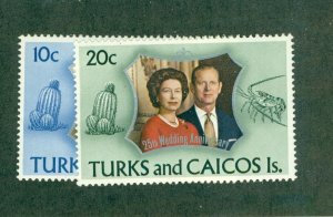 TURKS _ CAICOS 257-8 MNH BIN $0.50