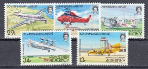 Alderney 1984 - Airport set of 5 superb Unmounted mint NHM