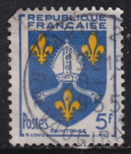 France 739 Arms of Saintonge 5Fr 1954