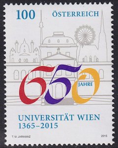 Austria - 2015 - Scott #2556 - MNH - University of Vienna 650th Anniversary