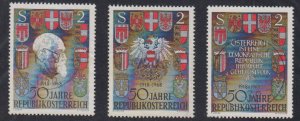 Austria - 1968 - SC 820-22 - Used - Complete set