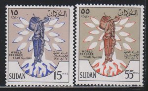 Sudan, World Refugee Year (SC# 128-129) MH SET