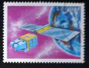 CUBA Sc# 3023  Outer SPACE exploration satellites 50c 1988 used cto