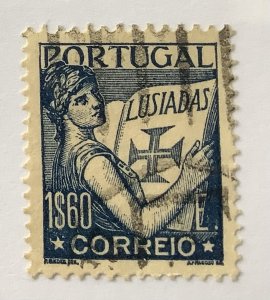 Portugal 1931-38 Scott 515 used- 1.60e Portugal holding a volume of the Lusiadas