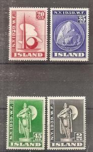Iceland 213-16 MNH 1939 NY World's Fair CV $120.00