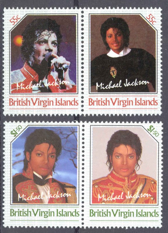 Virgin Islands UNISSUED MNH 1984 55c-$1.50 Michael Jackson