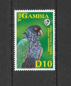 BIRDS - GAMBIA #1336 IMPERIAL PARROT MNH